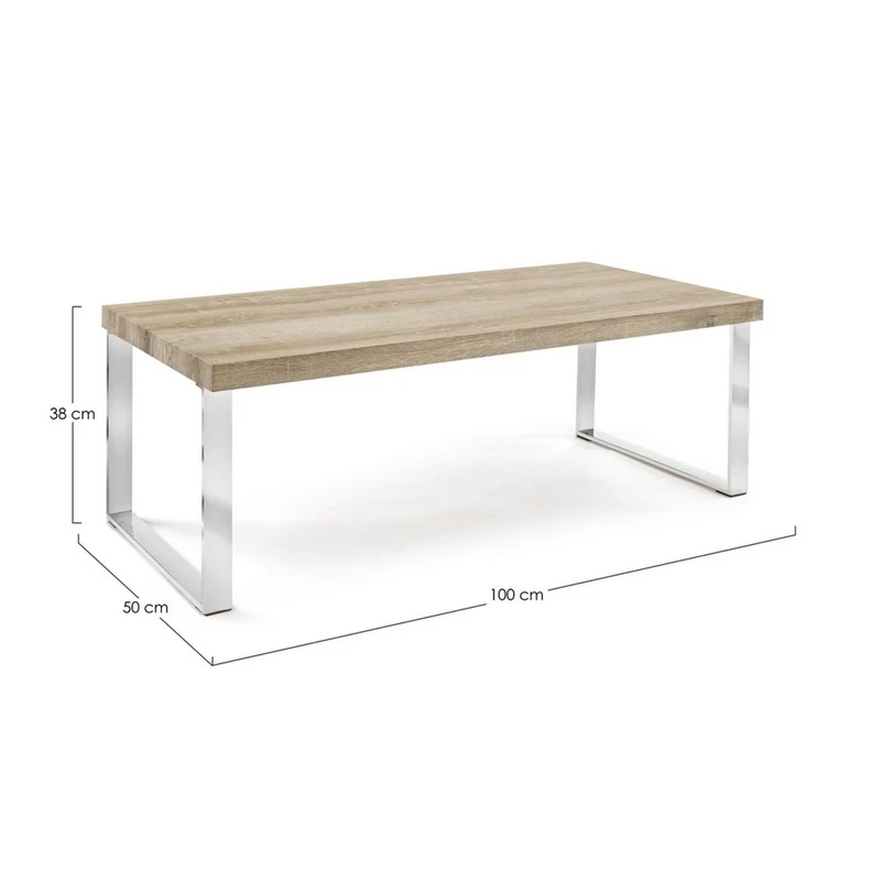 Table basse rectangulaire 100x50 cm en bois