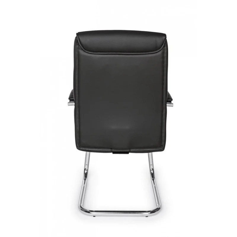 Fauteuil de bureau gris foncé avec piètement luge