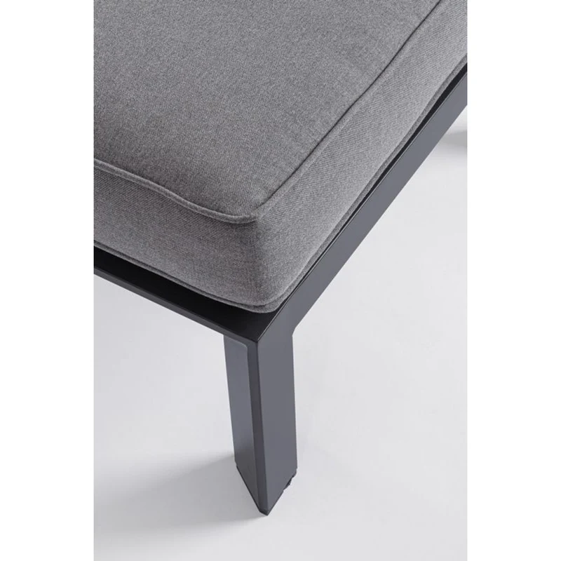 Chaise en aluminium avec coussin amovible 66x45x41