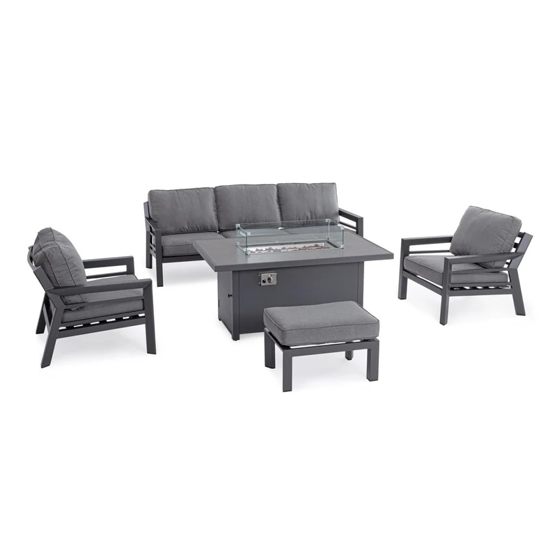 Chaise en aluminium avec coussin amovible 66x45x41
