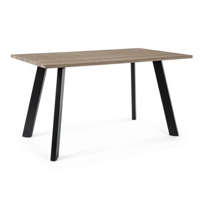 Table Dark 140x80 cm en MDF et acier