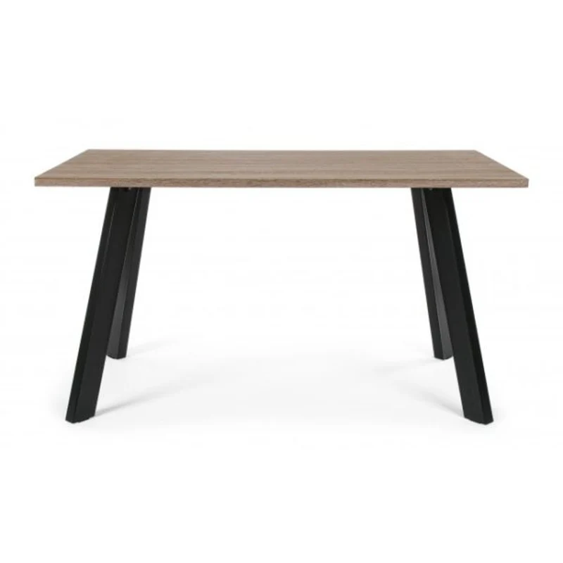 Table Dark 140x80 cm en MDF et acier