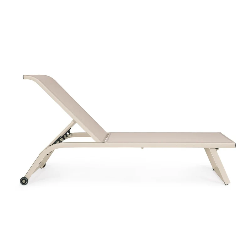 Transat inclinable 70x182 cm beige