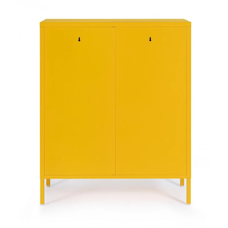 Armoire 2 portes jaune 40x80x101,5h