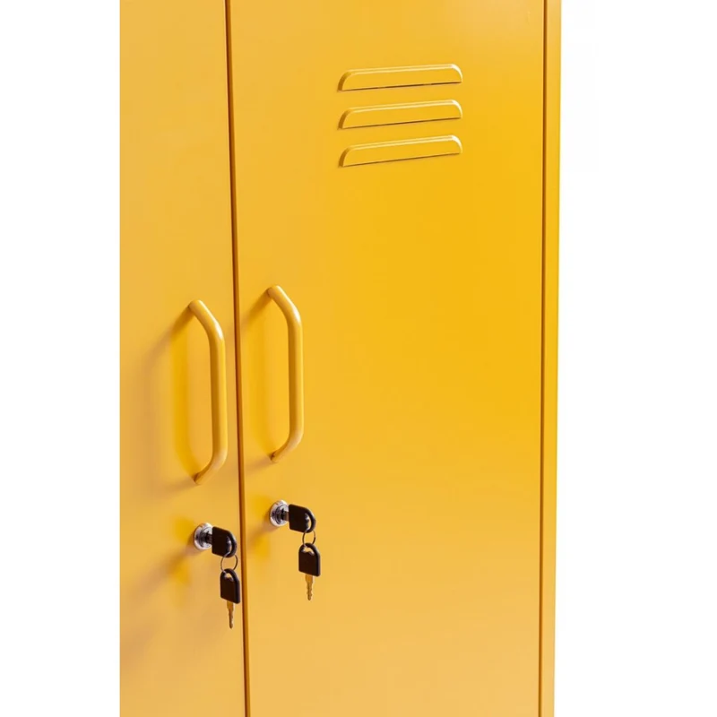 Armoire 2 portes jaune 40x80x101,5h