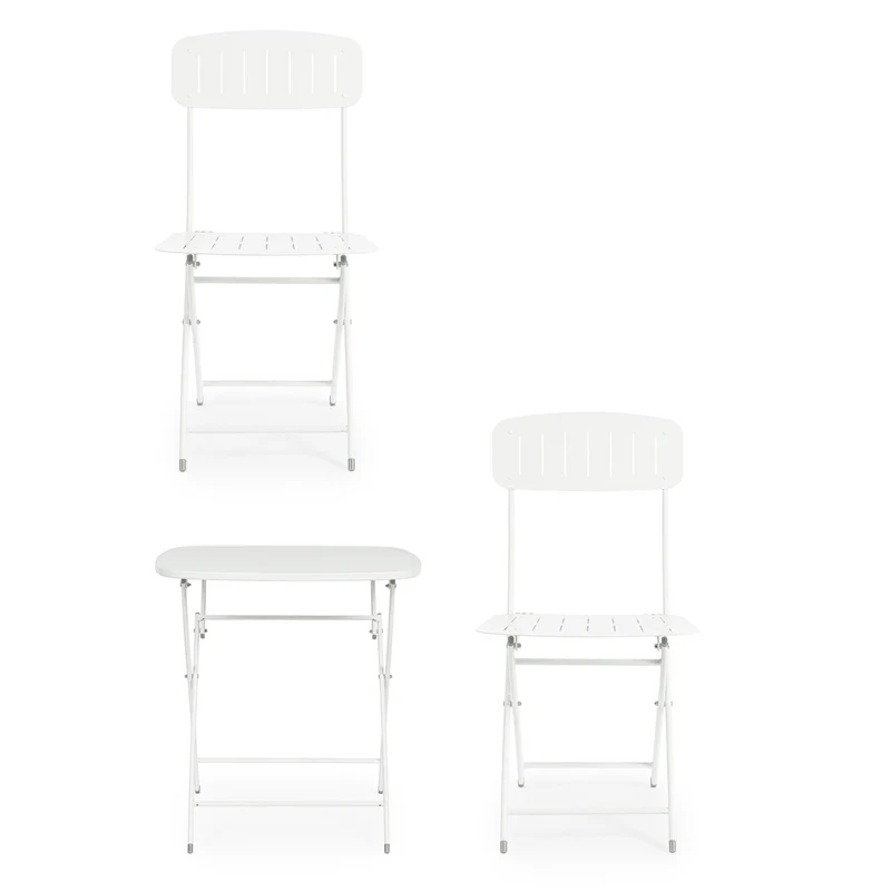 Set de 3 pièces Bistrot terre cuite 44x50x85 cm