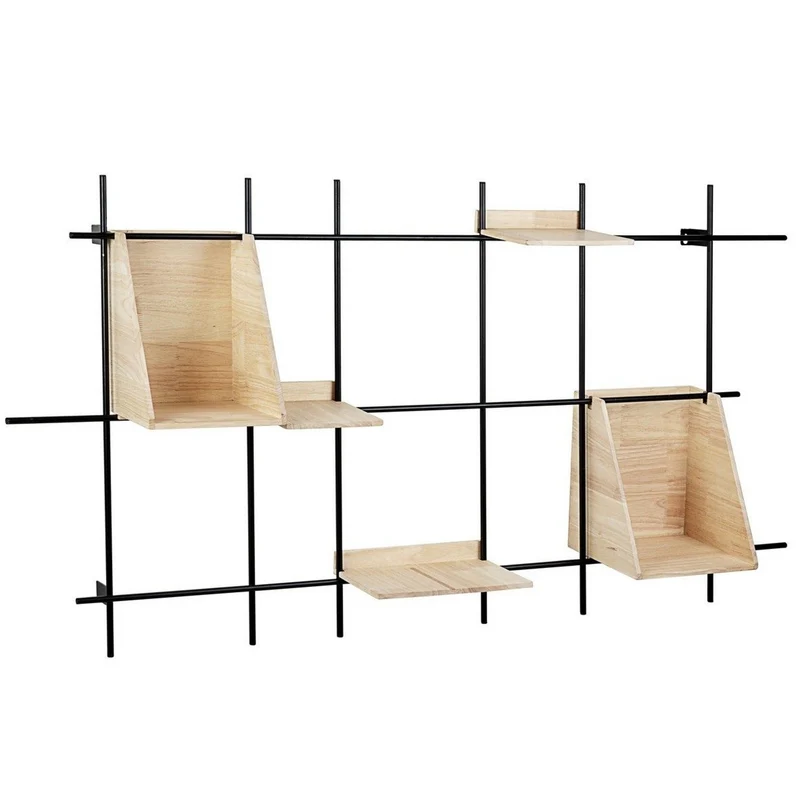 Etagère 140x75 cm en bois et acier