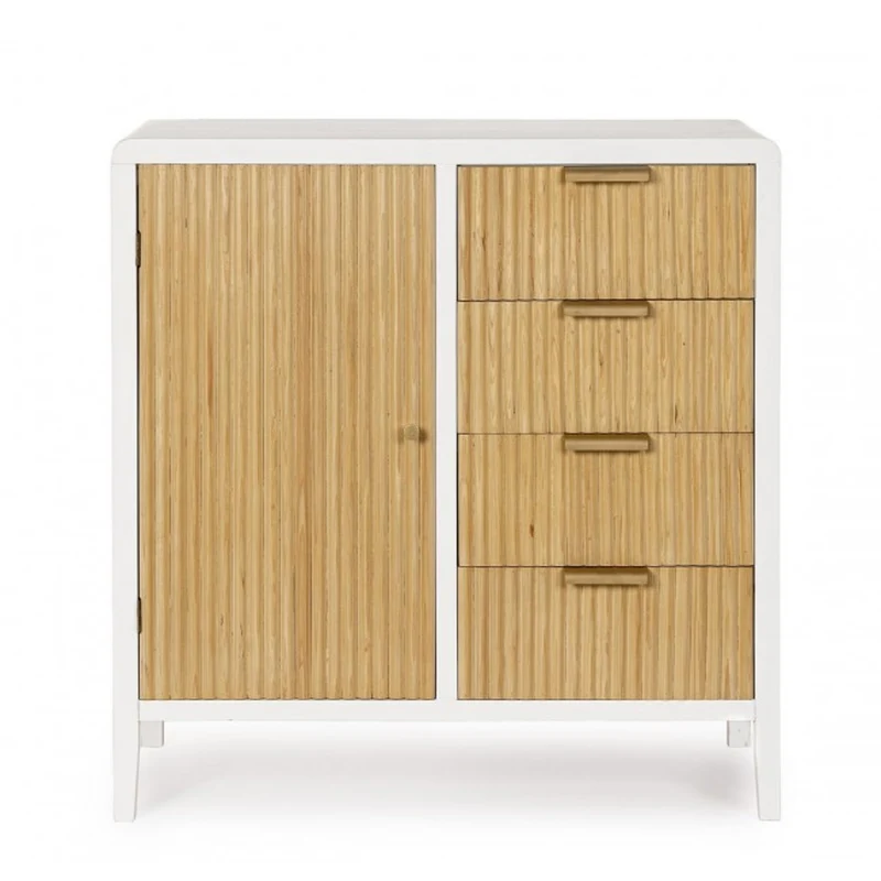 Buffet en bois blanc 80x40x82 cm