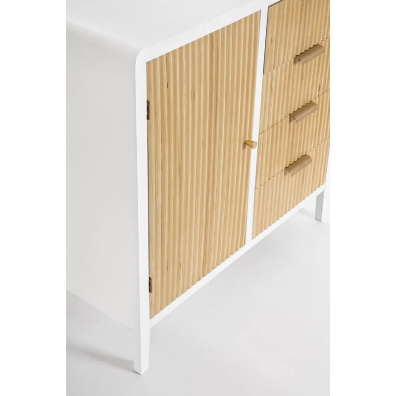 Buffet en bois blanc 80x40x82 cm