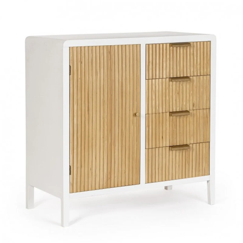 Buffet en bois blanc 80x40x82 cm