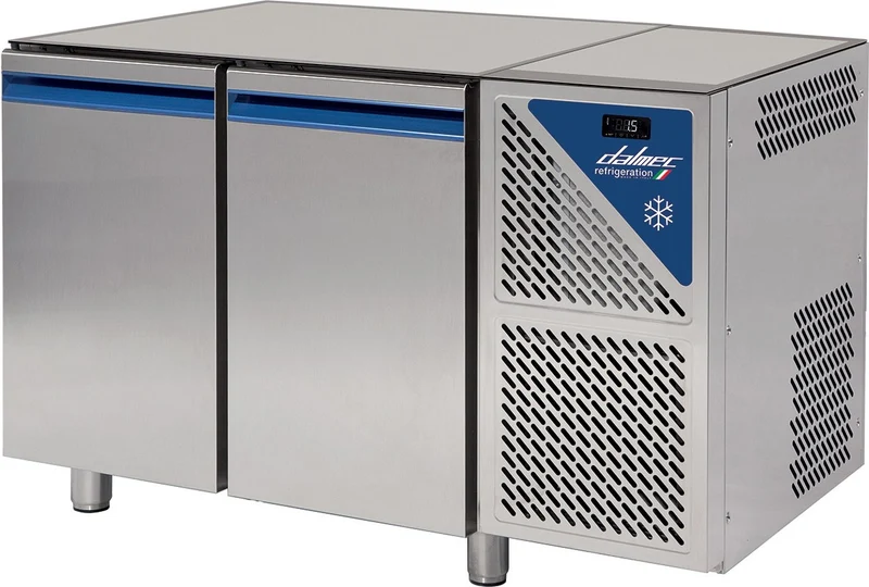 Table réfrigérée négative sans dessus -18/-22°C - 396 L - 2 portes pleines - Avec groupe logé -TP802NSD-3 - Dalmec