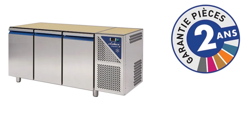 Table réfrigérée négative sans dessus -18/-22°C - 460 L - 3 portes - Avec groupe logé - TG703NSD-3 - Dalmec