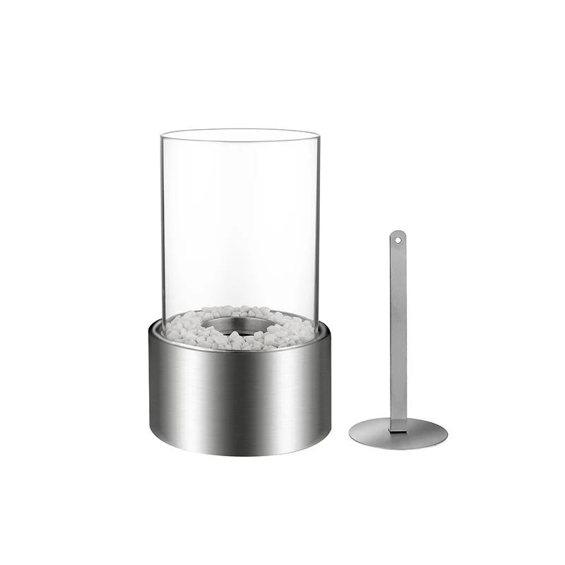 Cheminée de table au bioéthanol MARSIGLIA Silver D16 x H27