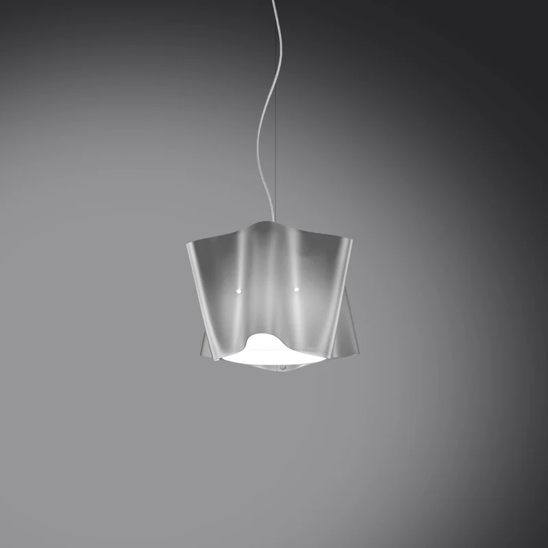 Suspension argentée en métal chromé Cm. 25x25h