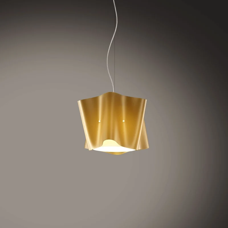 Nouvelle Suspension Or en Métal Chromé Cm. 25x25