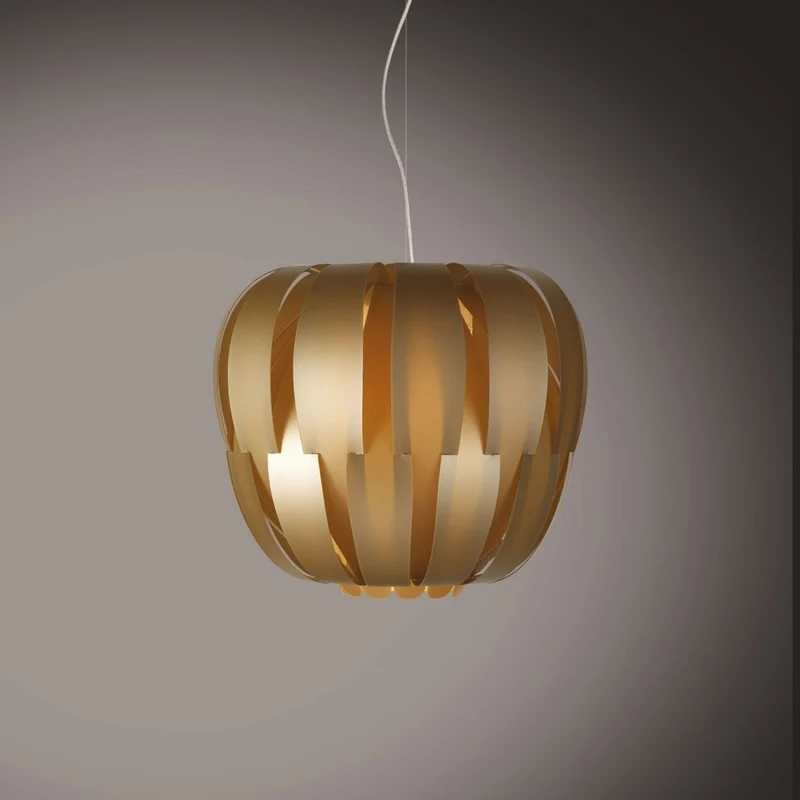 Nouvelle Suspension Or en Métal Chromé Cm. 19x16h