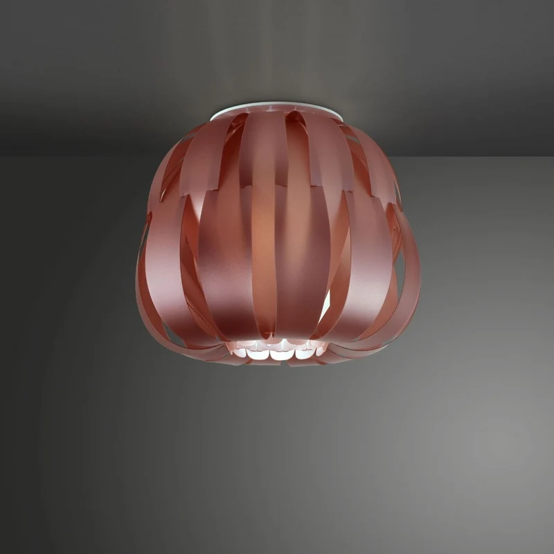 Plafonnier en métal rose cm. 19h x 17h