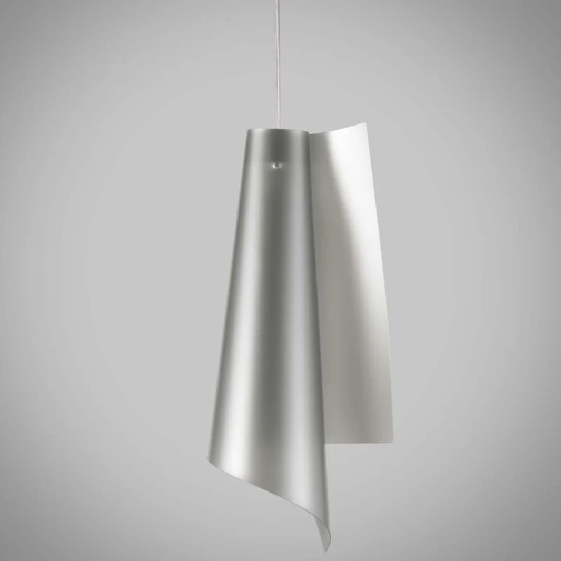 Lustre à suspension en Polilux VELA Argento diamètre 19 x h49 cm