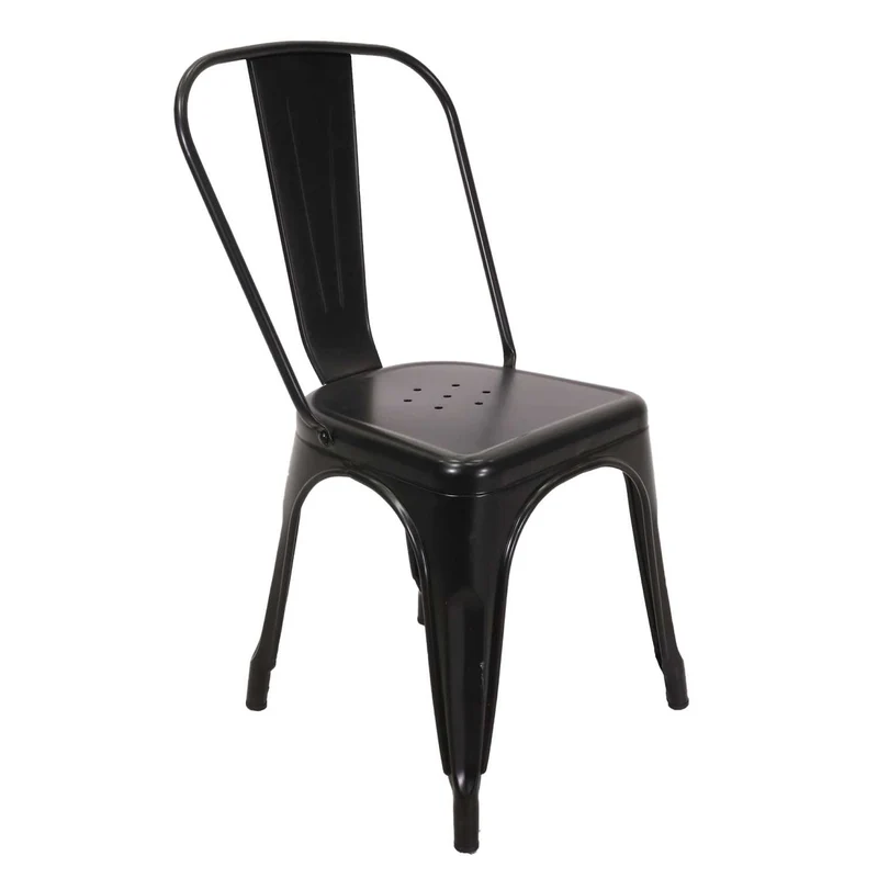 Chaise New Bristol en fer noir cm51x43h84