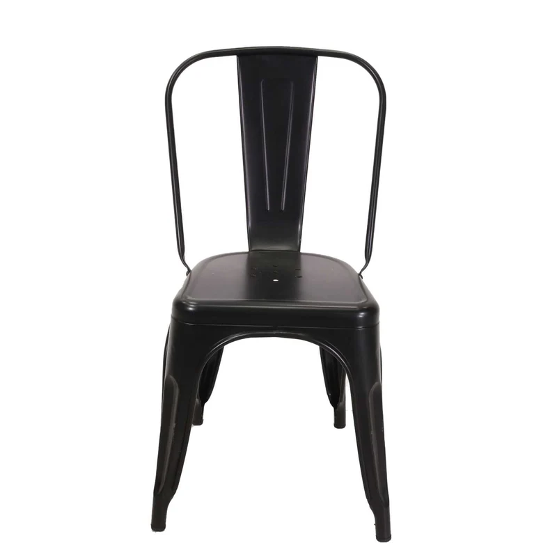 Chaise New Bristol en fer noir cm51x43h84