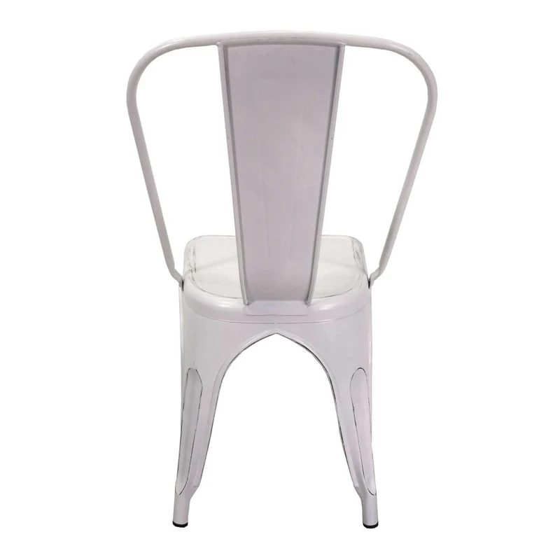 Chaise New Bristol en fer blanc antique cm51x43h84