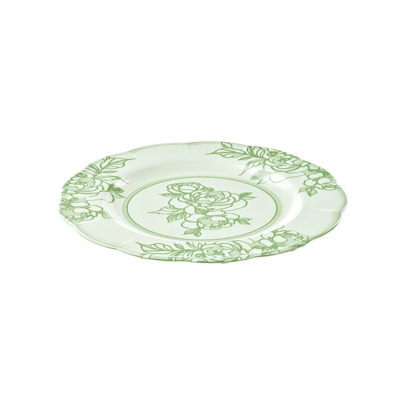 Assiette plate Joséphine vert poussiéreux