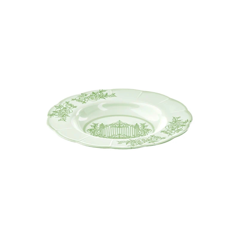 Assiette creuse Joséphine vert poussiéreux