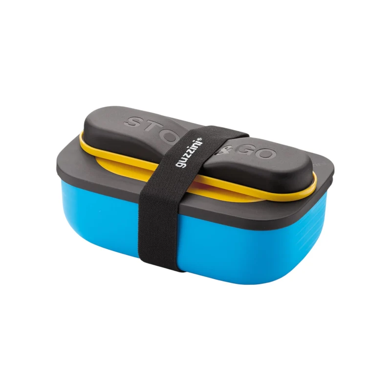 Coffret repas Store&Go avec couverts de voyage Jaune ocre