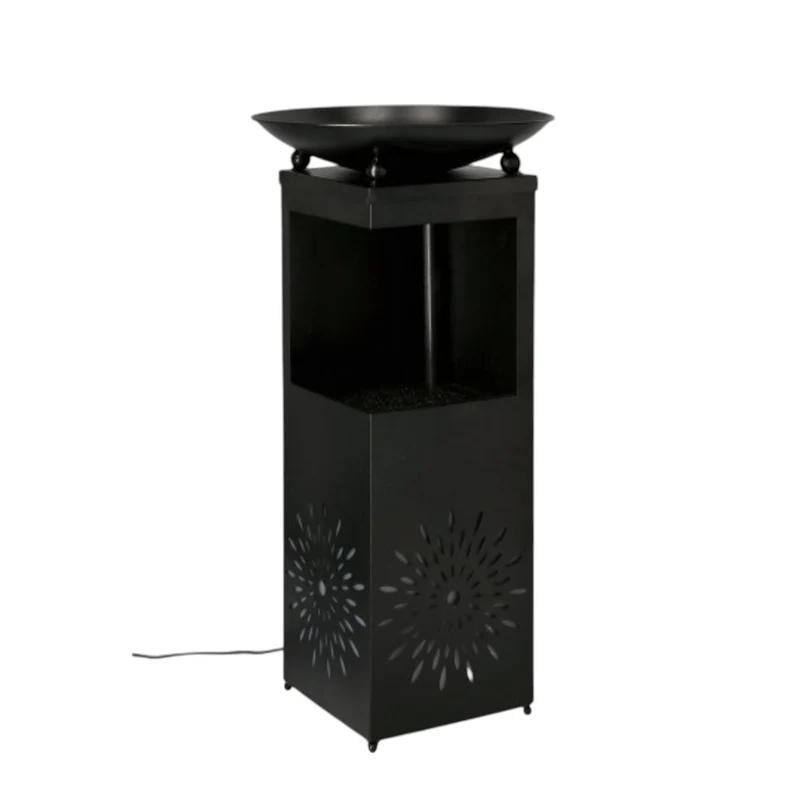 Fontaine Yuki Rectangulaire Noire 40,5x78H avec LED