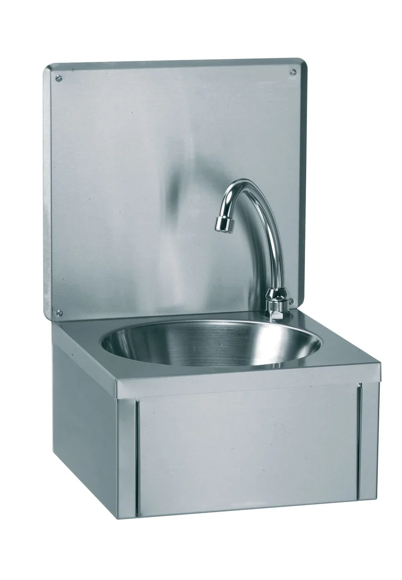 Lave-mains inox mural avec dosseret - Sans distributeur - LVMAINS