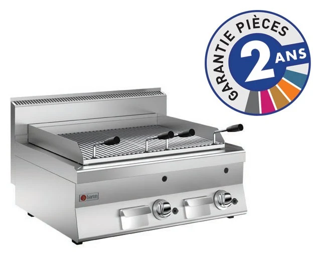 Grillade pierres de lave à gaz - Grille 38 dm² - Gamme 650 - Baron