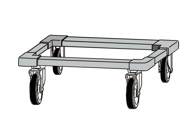 Chassis à roulettes pour armoires de maintien au chaud HSH031E et HSH051E - ATR001 - Moduline