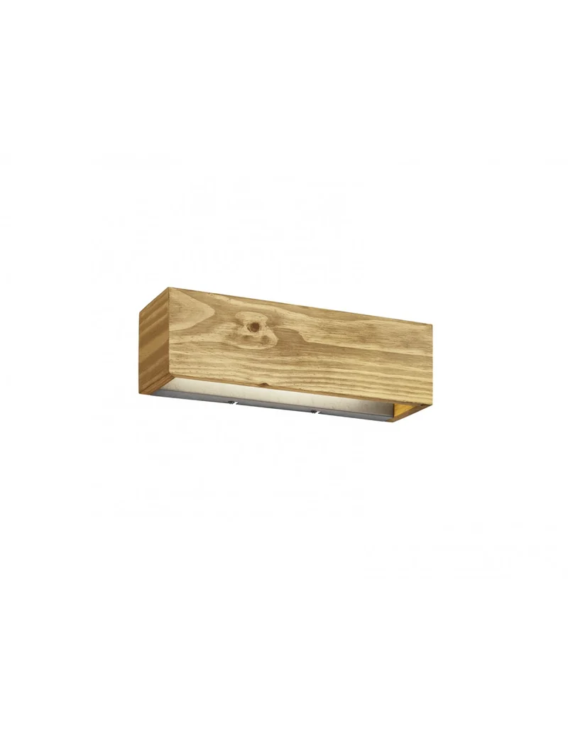 Applique Rectangulaire Bois Naturel Brad Double Emission LED Trio Lighting