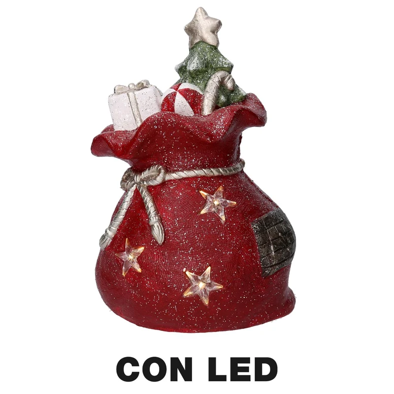 Coffret cadeau résine led rouge cm27x22h40