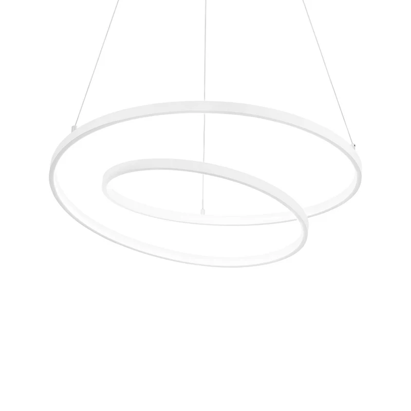 OZ D80 lampe à suspension blanche 800x390-1500mm