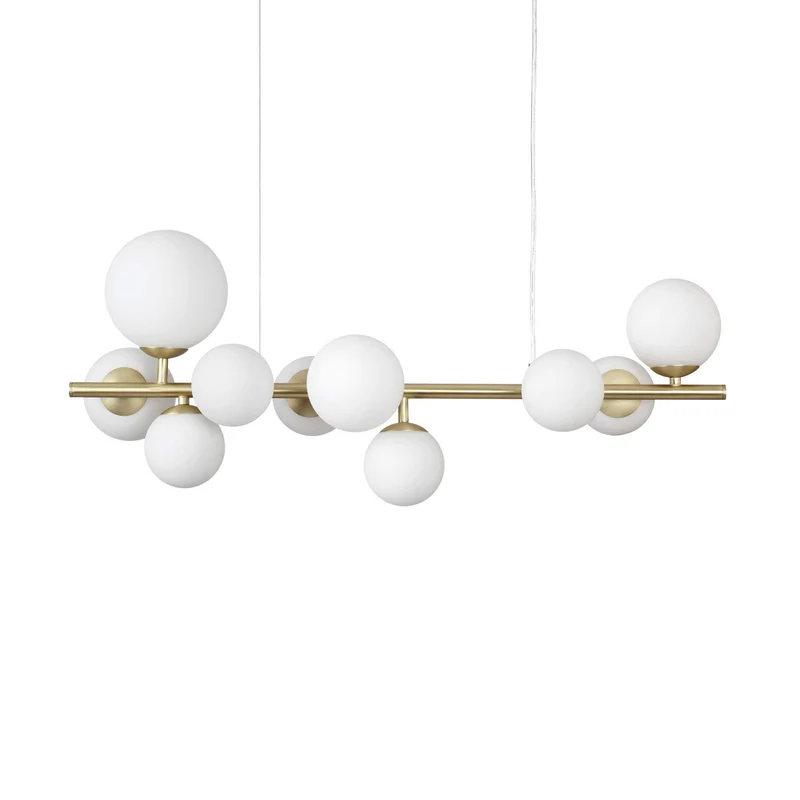 Suspension en laiton L 810 x H min 590 - max 2340 x P 300 mm