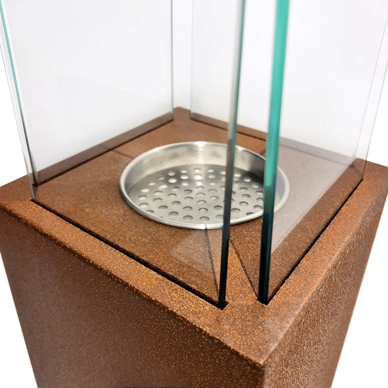 Biocheminée de jardin Capri 110 Rust - Cheminée d'extérieur au bioéthanol