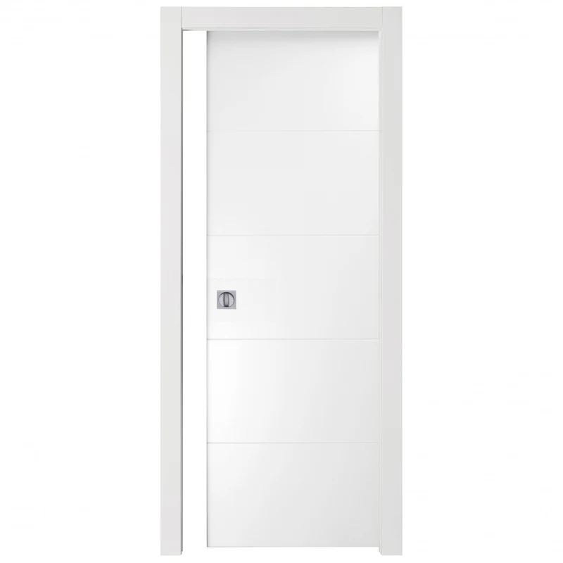 Porte coulissante rayée blanche CM. 210 x 70