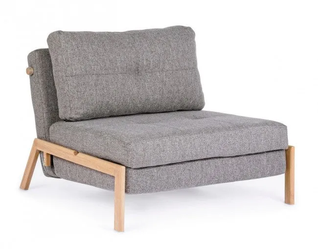 Canapé lit 1 personne gris 95x96x79 cm