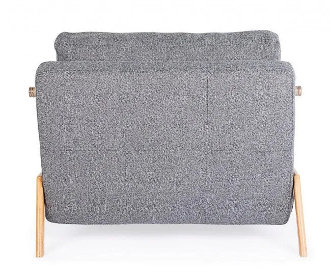 Canapé lit 1 personne gris 95x96x79 cm