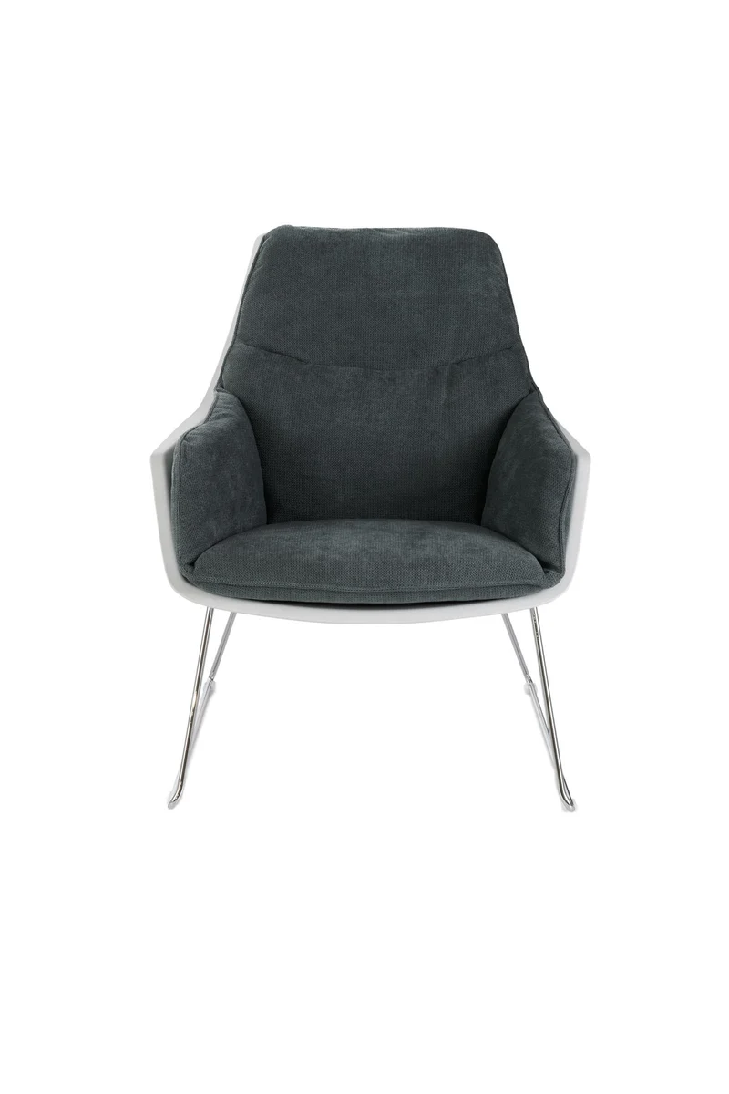 Fauteuil en polypropylène gris foncé 85 cm x 74 cm H. 86 cm