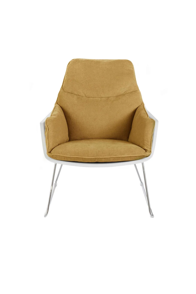 Fauteuil en polypropylène jaune 85 cm x 74 cm H. 86 cm
