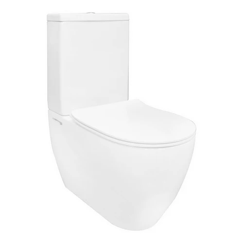 WC monobloc adossé au mur Greta avec réservoir
