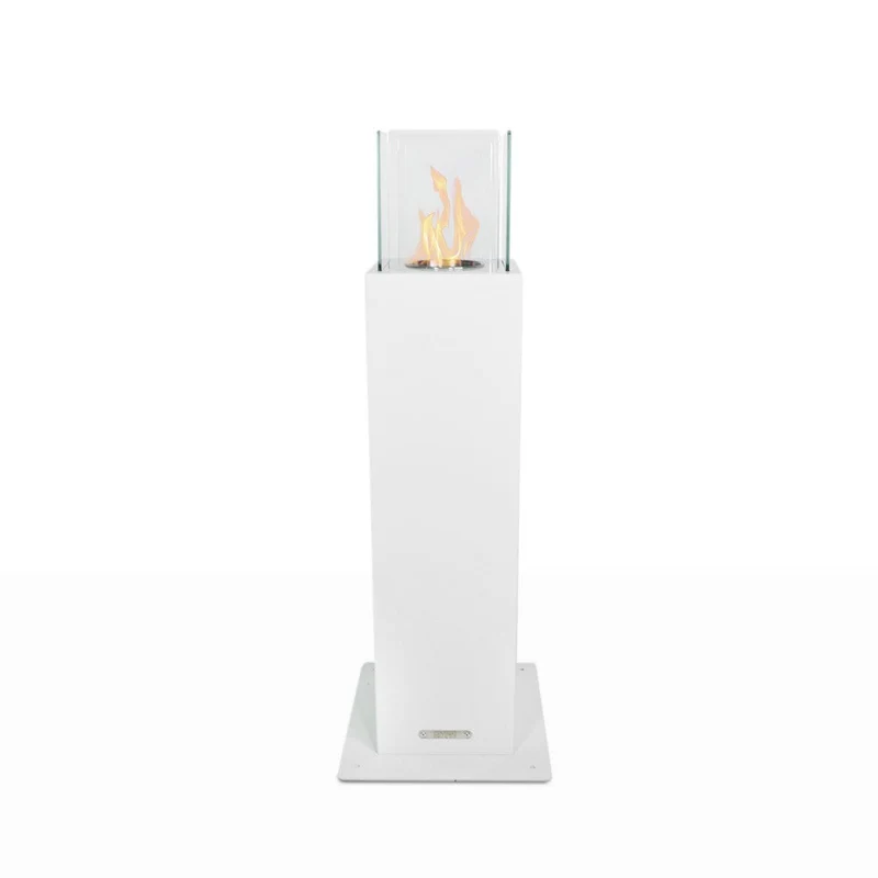 Cheminée d'extérieur au bioéthanol de jardin Capri 110 Blanche - Divina Fire