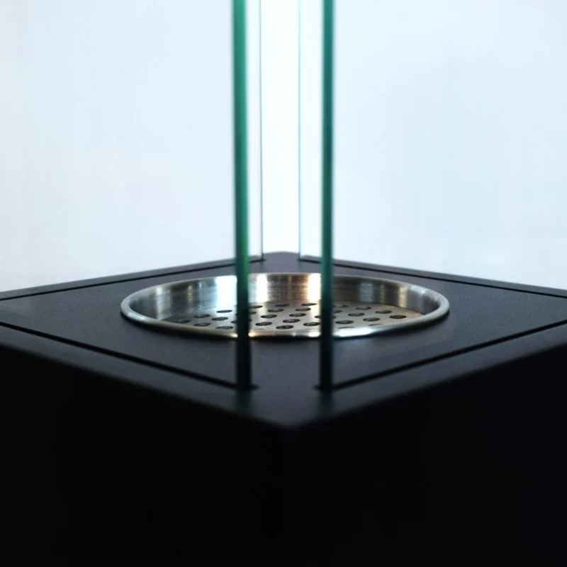 Cheminée de jardin au bioéthanol Cheminée d'extérieur Capri 110 Noir