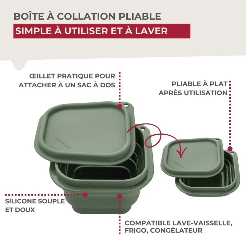 Lot de 6 boîtes hermétiques 13 cl avec 6 ustensiles de cuisine Fackelmann Storage