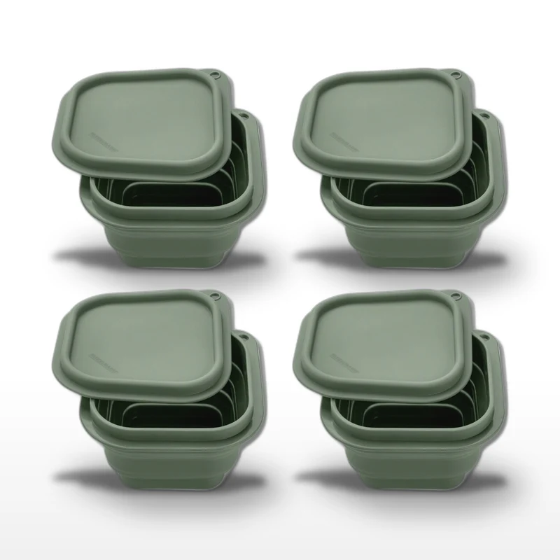 Lot de 4 boîtes à lunch 1 L avec 4 ustensiles de cuisine Fackelmann Storage