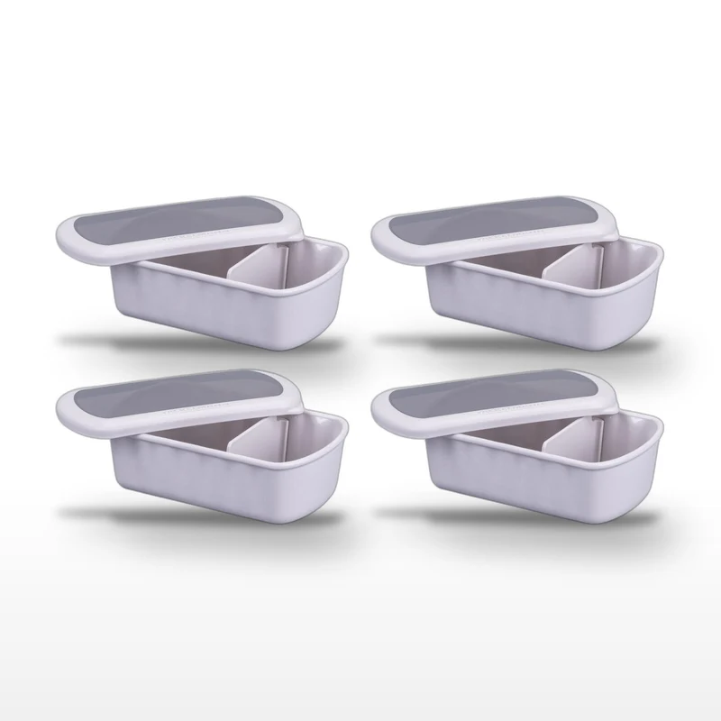 Lot de 4 lunch box 1L avec 4 ustensiles de cuisine Fackelmann Storage