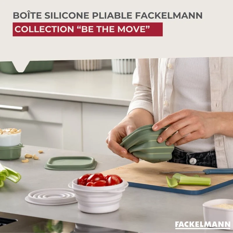 Lot de 2 boîtes hermétiques 13 cl avec 2 ustensiles de cuisine Fackelmann Storage