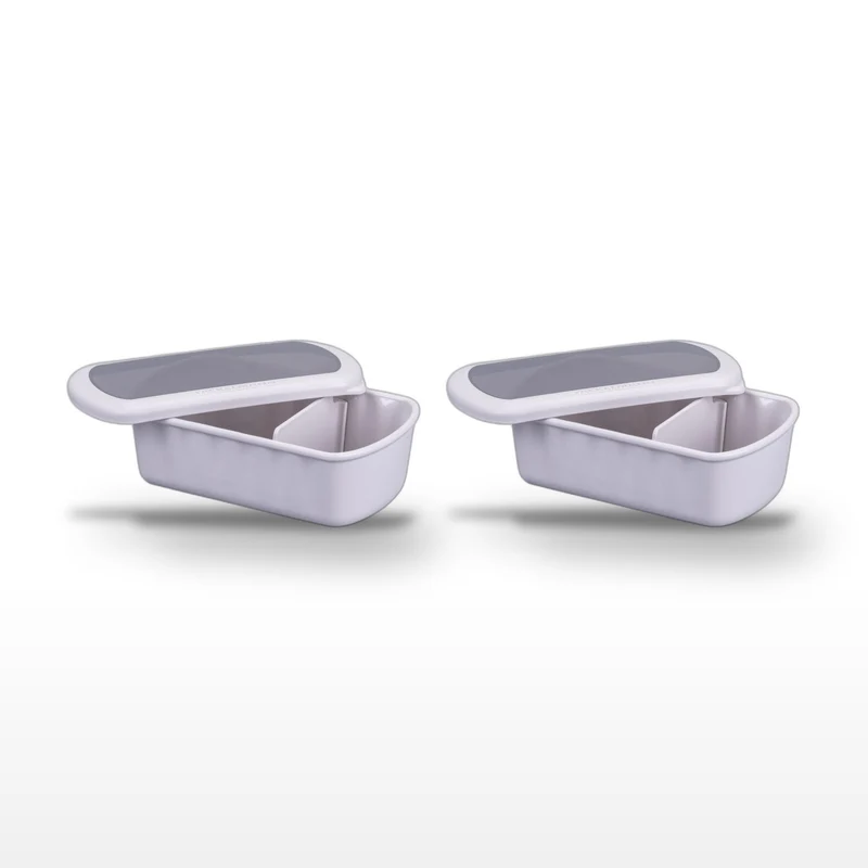 Lot de 2 lunch box 1L avec 2 ustensiles de cuisine Fackelmann Storage